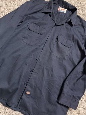 Vintage Dickies Blue Button Down Shirt